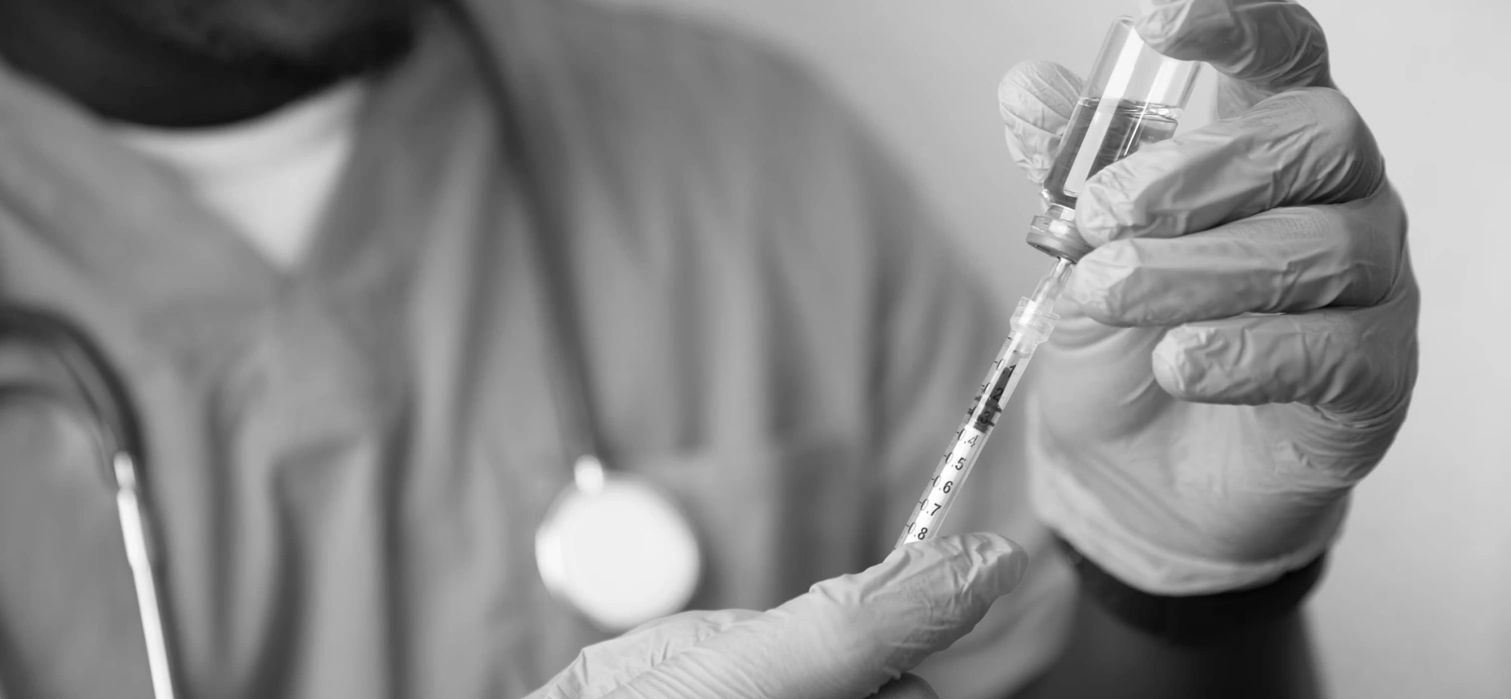 Nurse with syringe