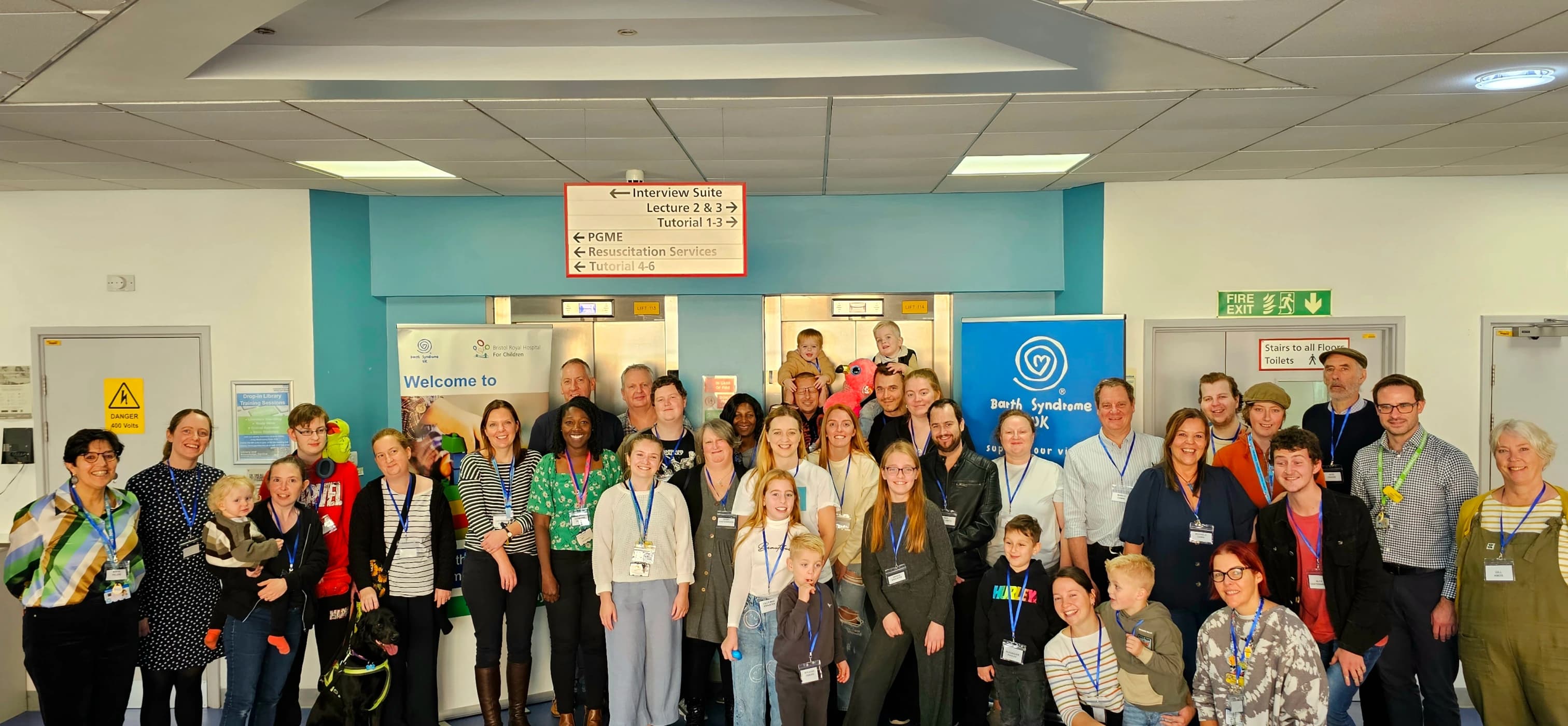 BSUK team in hopsital with Barth Syndrome patients